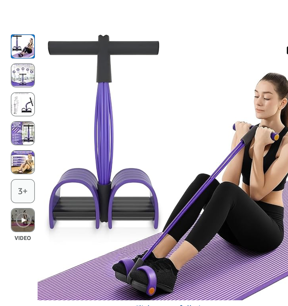 Abdominal Trainer, Sit-Up Training Equipment, Bodybuilding Expander, Full Body Trainer for Home, 6 Tubes, Elastic Pull Rope, Multifunctional Leg Exerciser for Fitness, Weight Loss, Training, Yoga