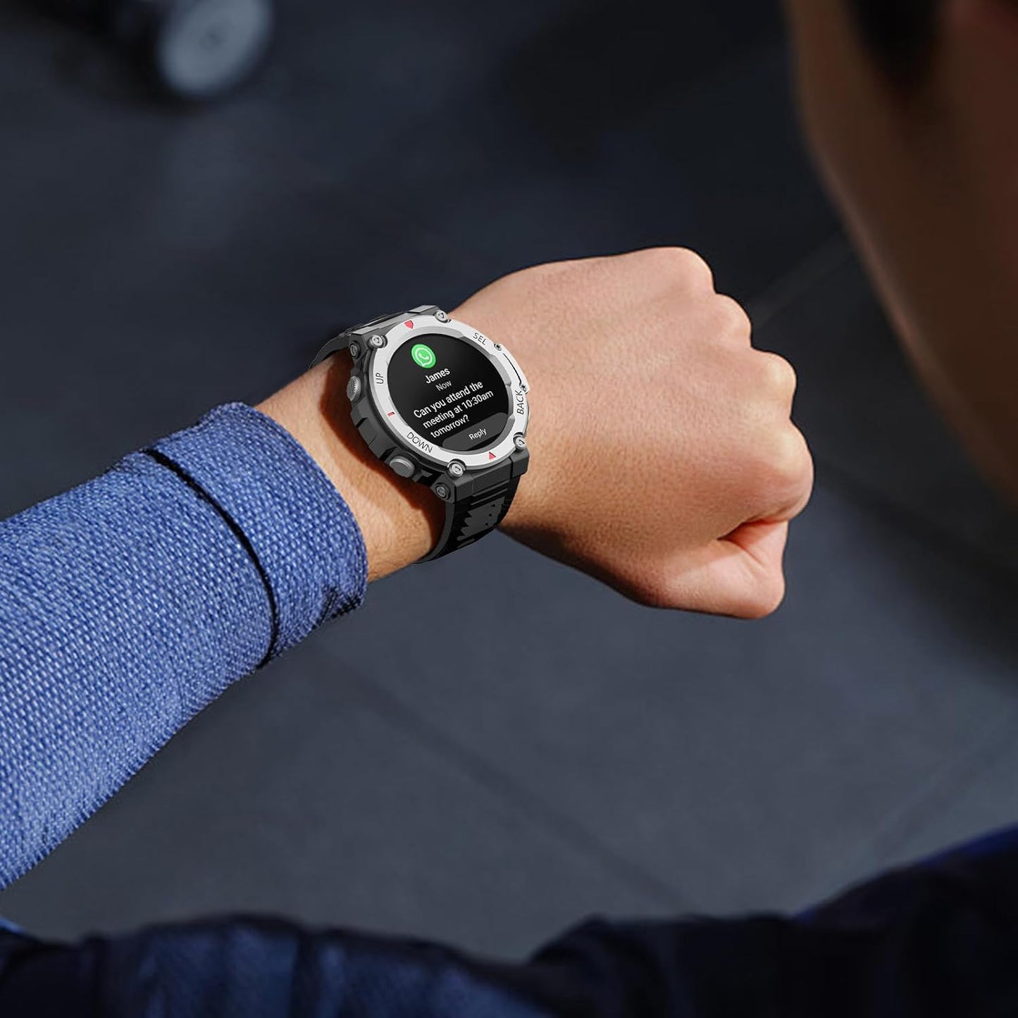 Sports Band Compatible with T-Rex 3 Smartwatch, Soft Silicone Adjustable Watch Band, Skin-Friendly Strap for T-Rex 3 with 1 Install Tool